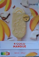 Bâtonnets glacés coco mangue
