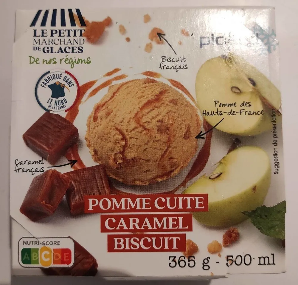 Sorbet Pomme cuite Caramel Biscuit