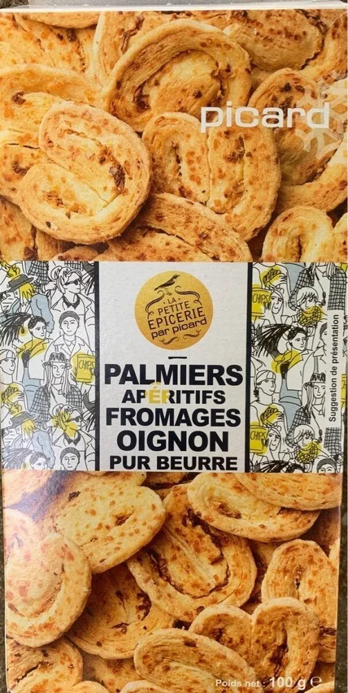 Palmiers apéritifs fromage-oignon
