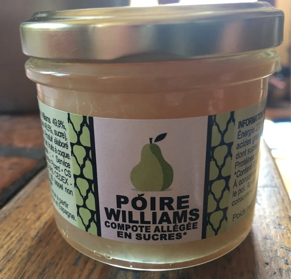 compote allégée poire williams