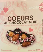 Coeurs au chocolat noir