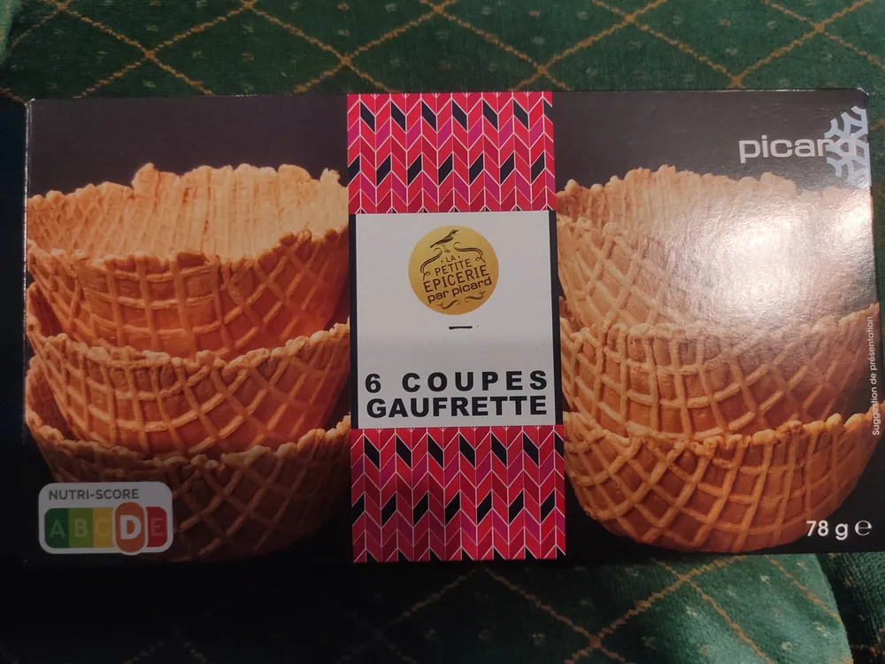 6 coupes gaufrette