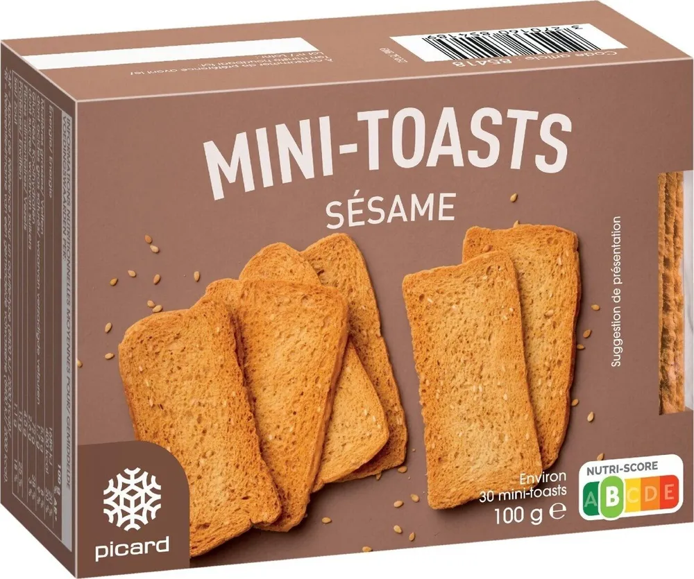 Mini-toasts apéritifs au sésame