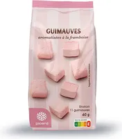 Guimauves aromatisées à la framboise