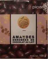 Amandes enrobées de chocolat au lait