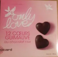 12 coeurs guimauve au chocolat noir