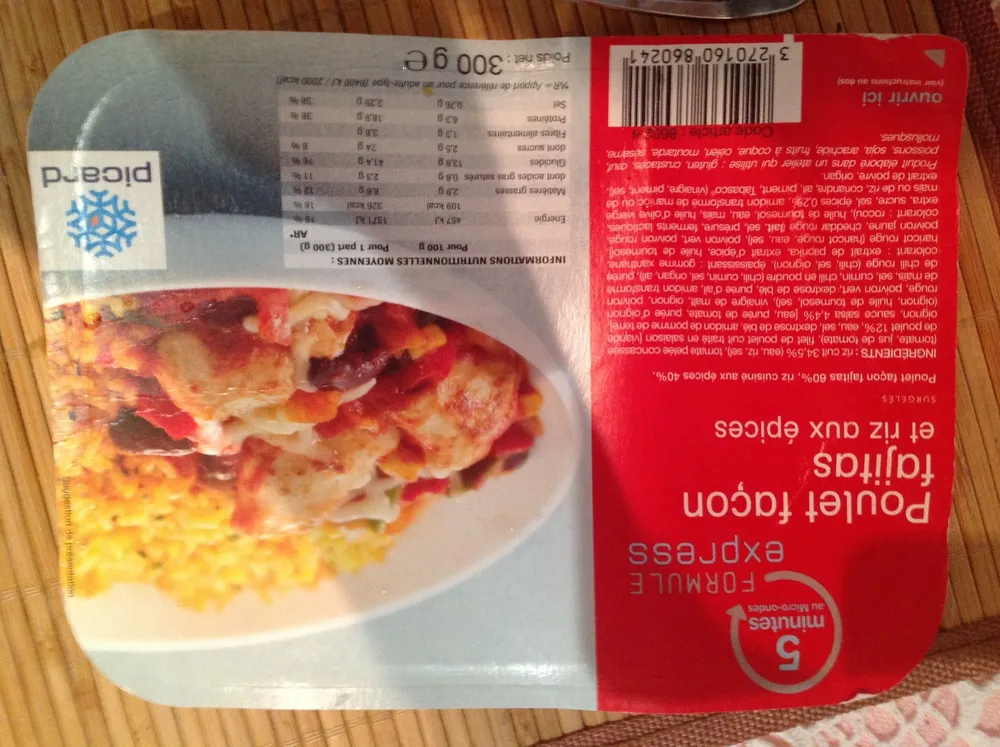 Poulet façon fajitas et riz aux épices