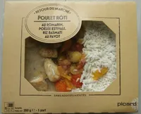 Poulet rôti au romarin, poêlée estivale, riz basmati au pavot