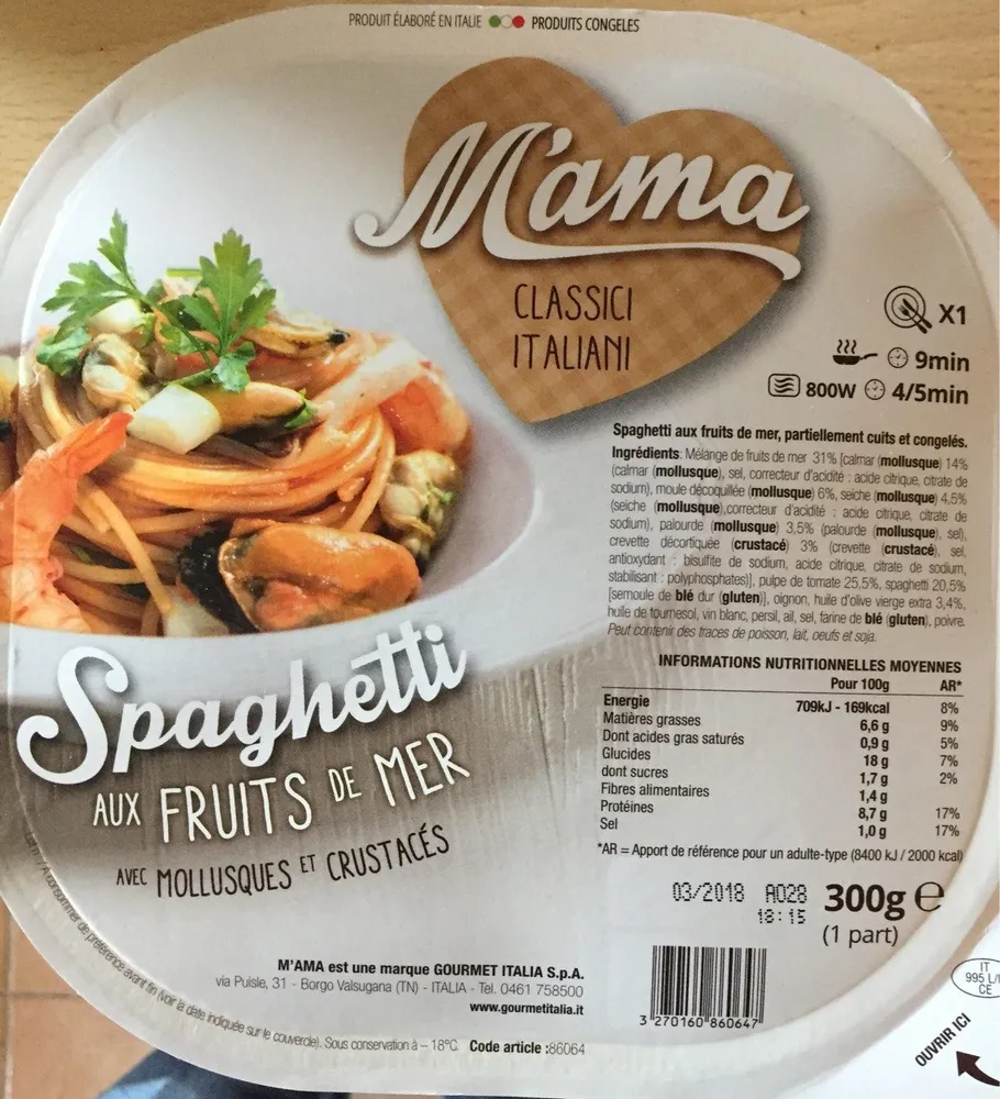 Spaghetti aux fruits de mer