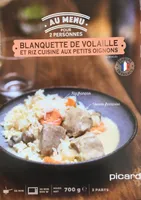 Blanquette de Volaille et riz cuisiné aux petits oignons