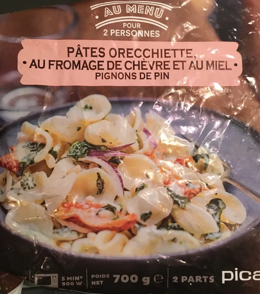 Pâtes Orecchiette au Fromage de Chèvre et au Miel, Pignons de Pin
