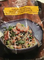 Poêlée de gambas duo de riz et légumes
