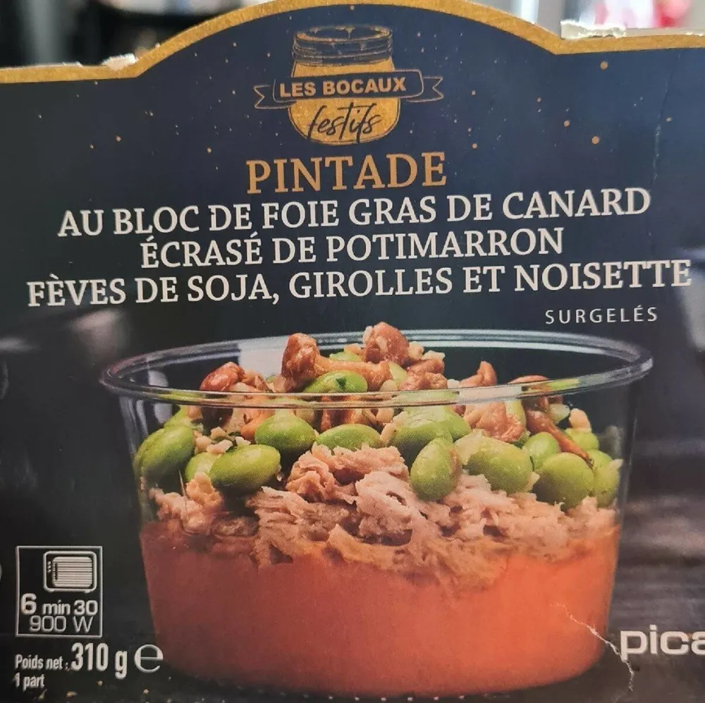 Pintade au bloc de foie gras écrasé de potimarron