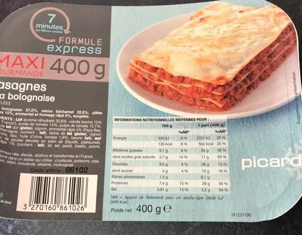 Lasagnes à la Bolognaise