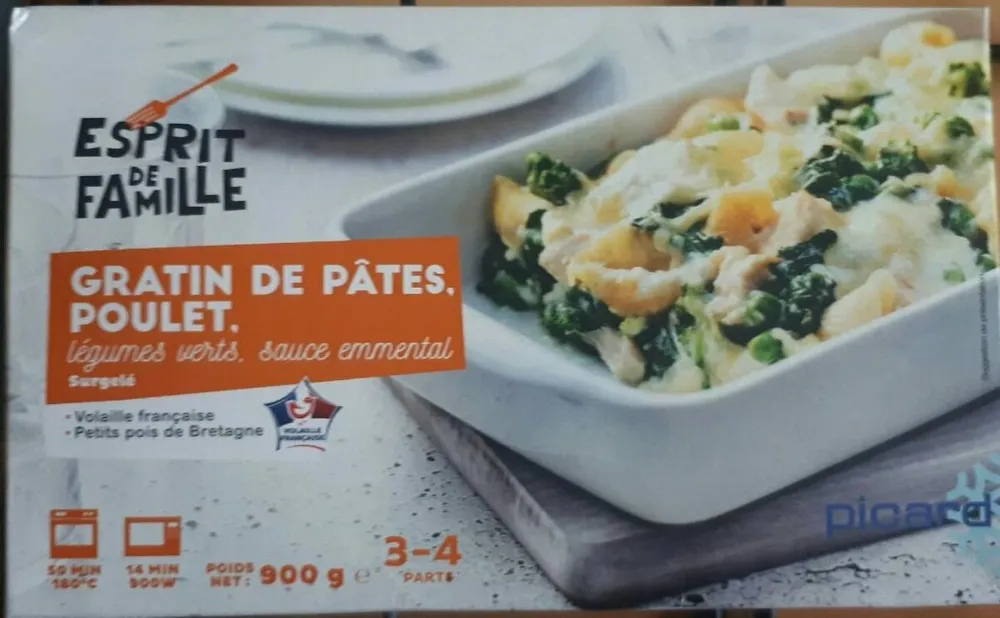 Gratin de pâtes poulet