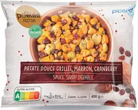 Patate douce grillée, marron, cranberry