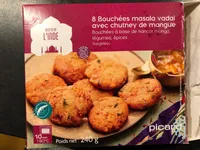 Bouchées masala vadai avec chutney de mangue