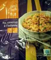 Riz, crevettes à l'indienne