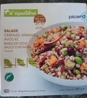 Salade Céréales mangue avocat baies de goji, sauce citronnée