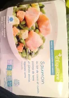 Saumon au lait de coco et cumin, pomme de terre et patate douce, légumes verts, surgelés