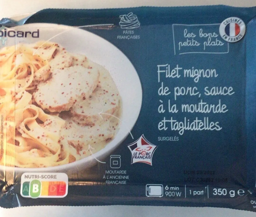 Filet mignon de porc sauce à la moutarde et tagliatelles