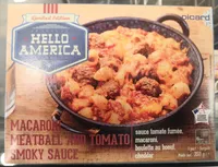 Macaroni meatball and tomato smoky sauce