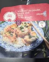 Wonton au poulet sauce chili et riz