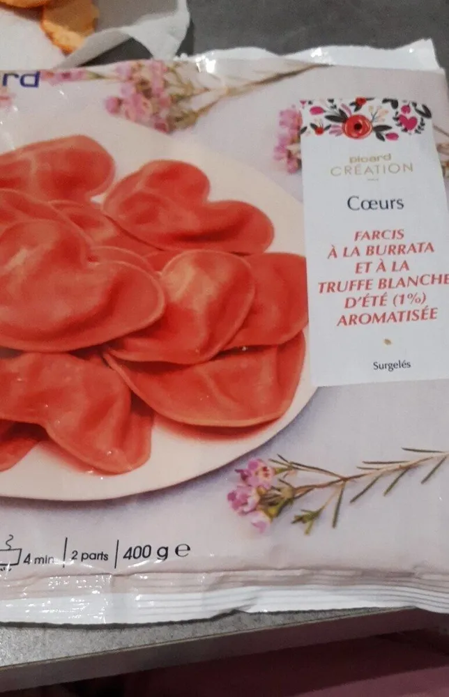 Cœurs farcis à la burrata et à la truffe blanche d été