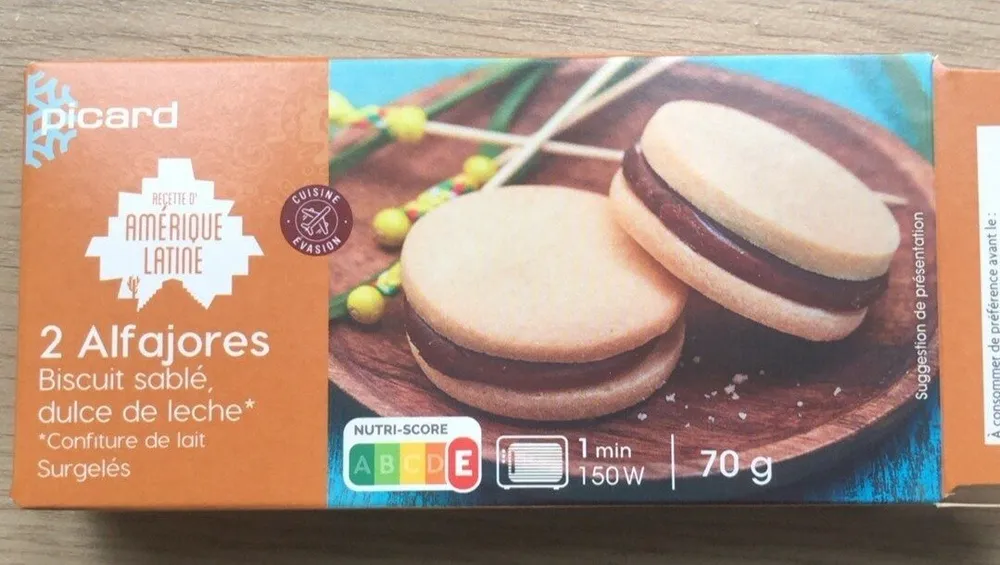 2 alfajores dulce de leche