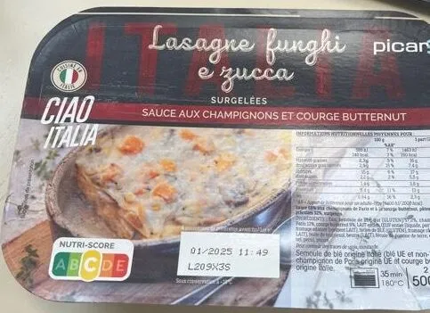 Lasagne funghi e zucca