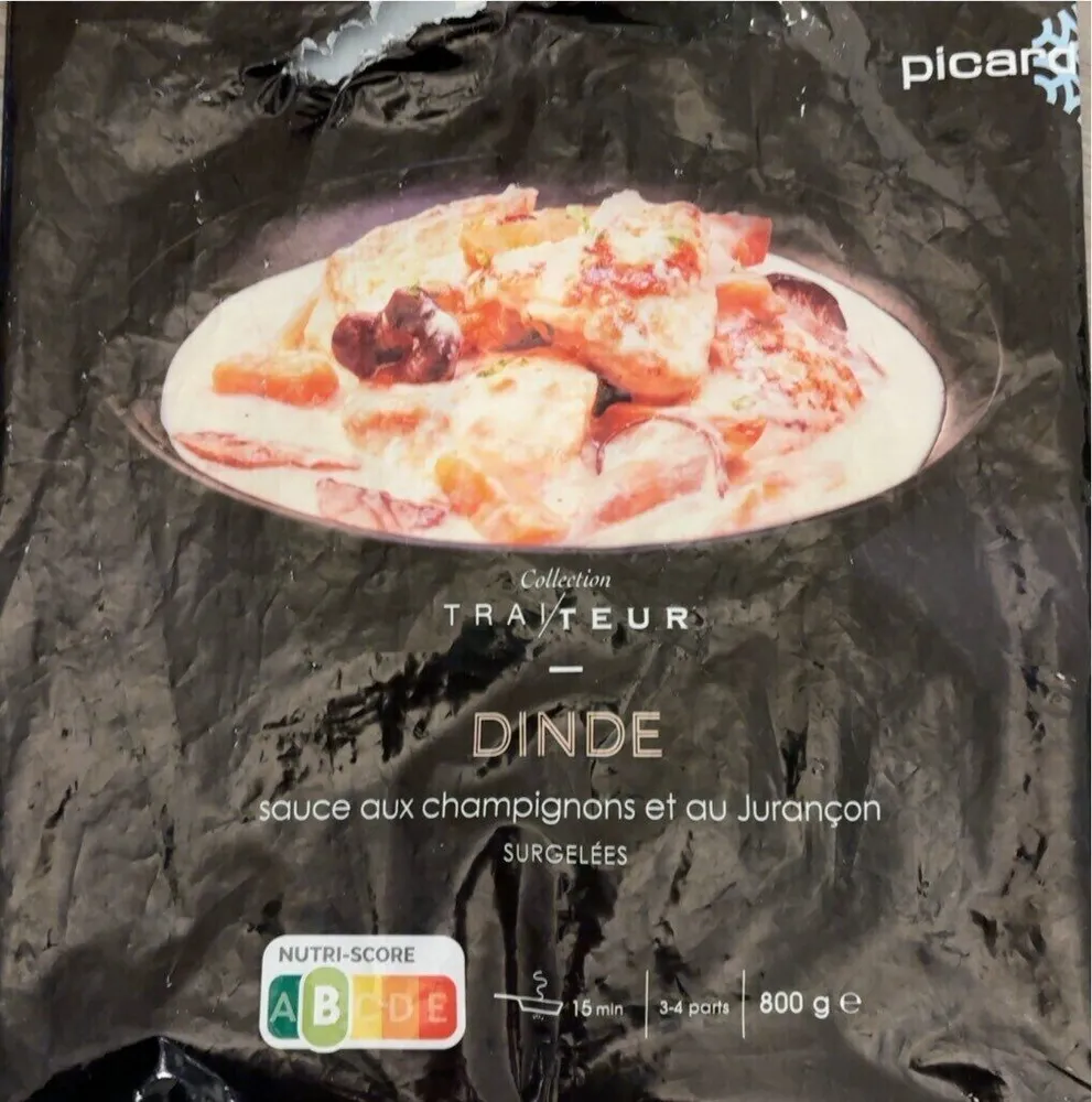 Dinde sauce aux champignons et au jurançon