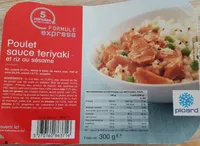 Poulet sauce teriyaki et riz au sesame