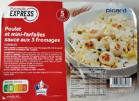 Poulet et mini-Farfalles, Sauce aux 3 Fromages