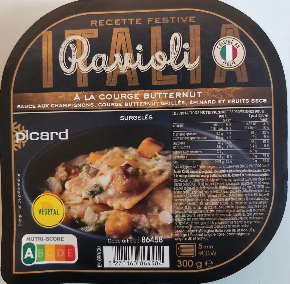 Ravioli a la courge butternut