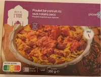 Poulet biryani riz aux raisins secs