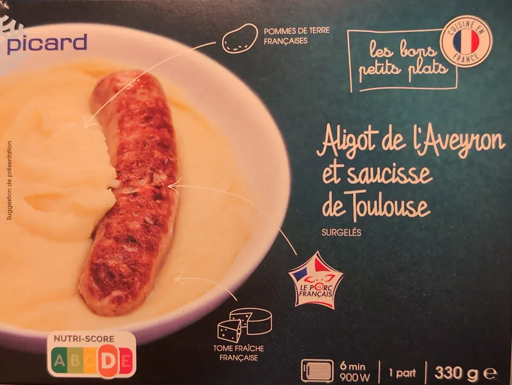 Aligot de l'Aveyron et saucisse de Toulouse