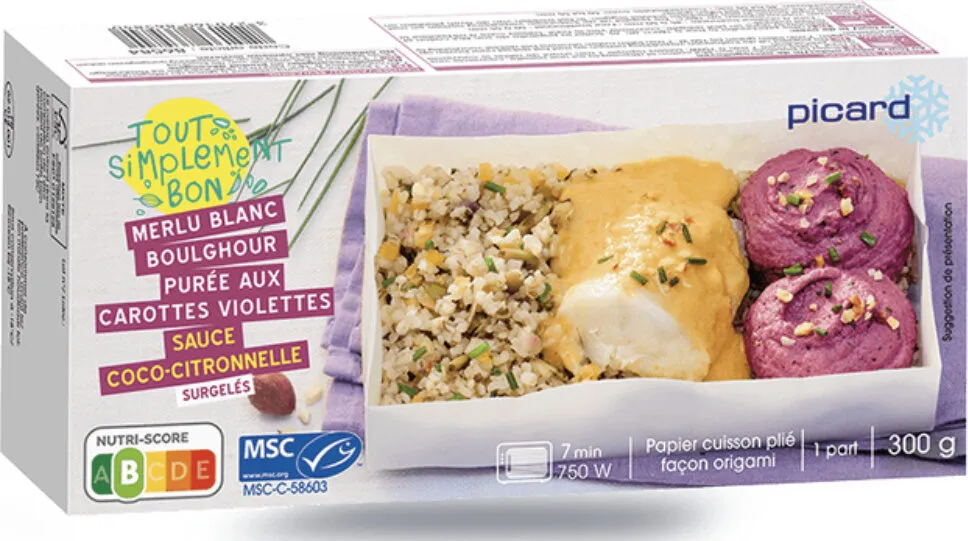 Merlu blanc boulghour purée aux carottes