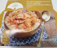Poulet bulgogi, kinchi et riz cuisiné