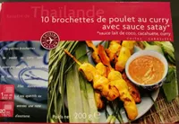 10 Brochettes de Poulet au Curry avec Sauce Satay