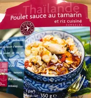 Poulet sauce au tamarin et riz cuisiné