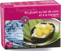 Riz gluant au lait de coco et à la mangue
