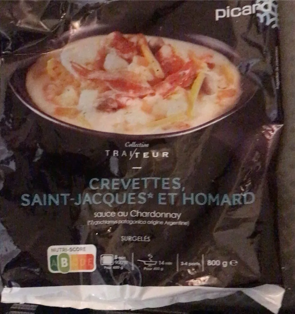 Crevettes st jacques et homard, sauce au Chardonnay