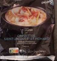 Crevettes st jacques et homard, sauce au Chardonnay