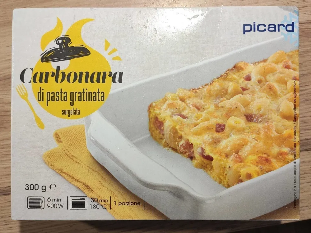 Carbonara di pasta gratinata