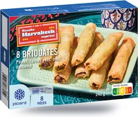 Briouates poulet, raisins, miel, curcuma