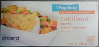1 Papillote de Cabillaud, Légumes, Sauce à l'Indienne