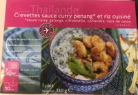 Crevettes Sauce Curry Penang et Riz Cuisiné