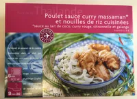 Poulet Sauce Curry Massaman et Nouilles de Riz Cuisinées