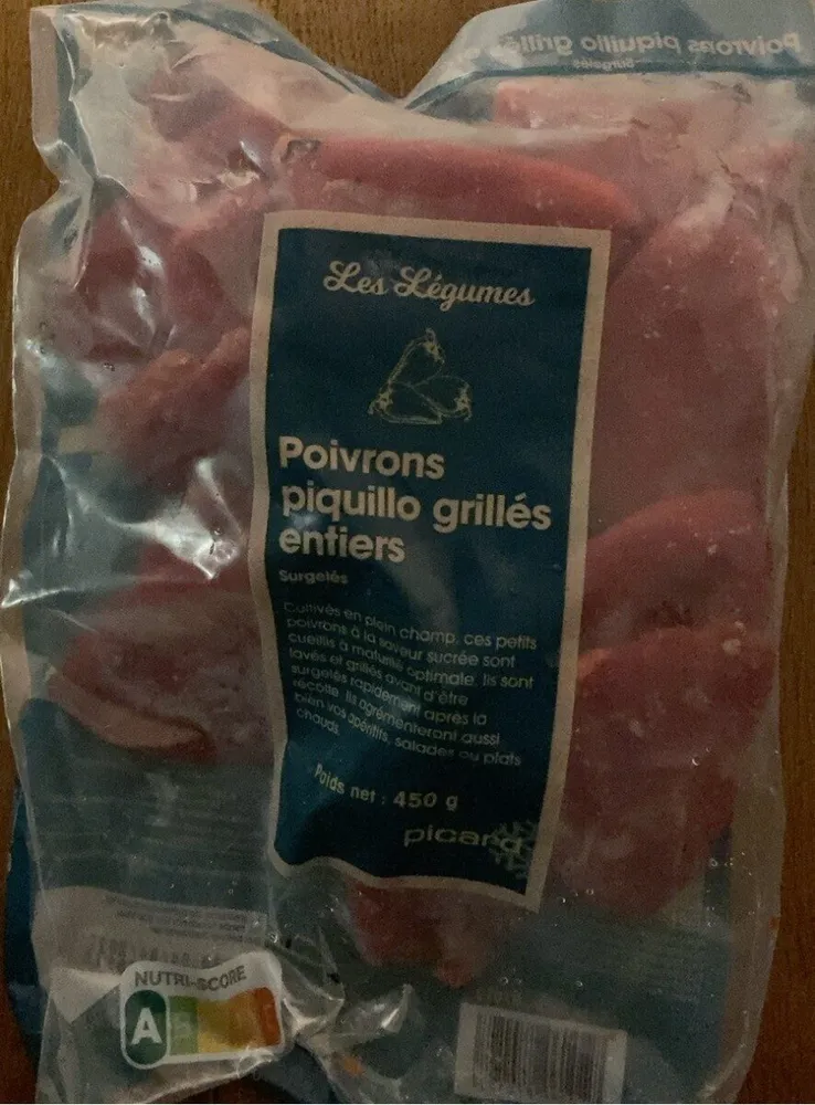 Poivrons piquillo grillés entiers surgelés