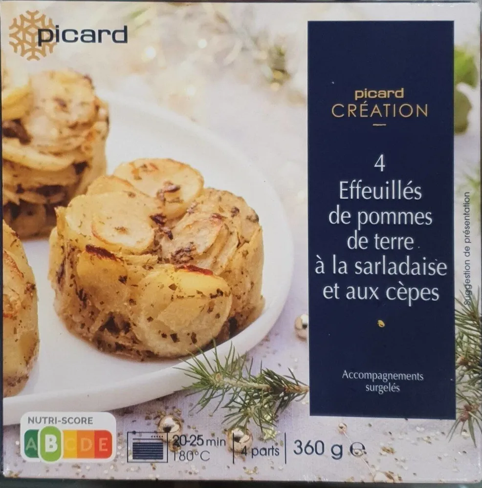 4 Effeuillés de pommes de terre à la sarladaise et aux cèpes